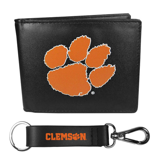 Clemson Tigers Bi-fold Wallet & Strap Key Chain - Clemson Tigers - Flyclothing LLC