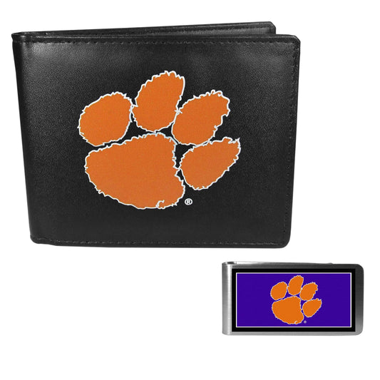 Clemson Tigers Bi-fold Wallet & Color Money Clip - Clemson Tigers - Flyclothing LLC
