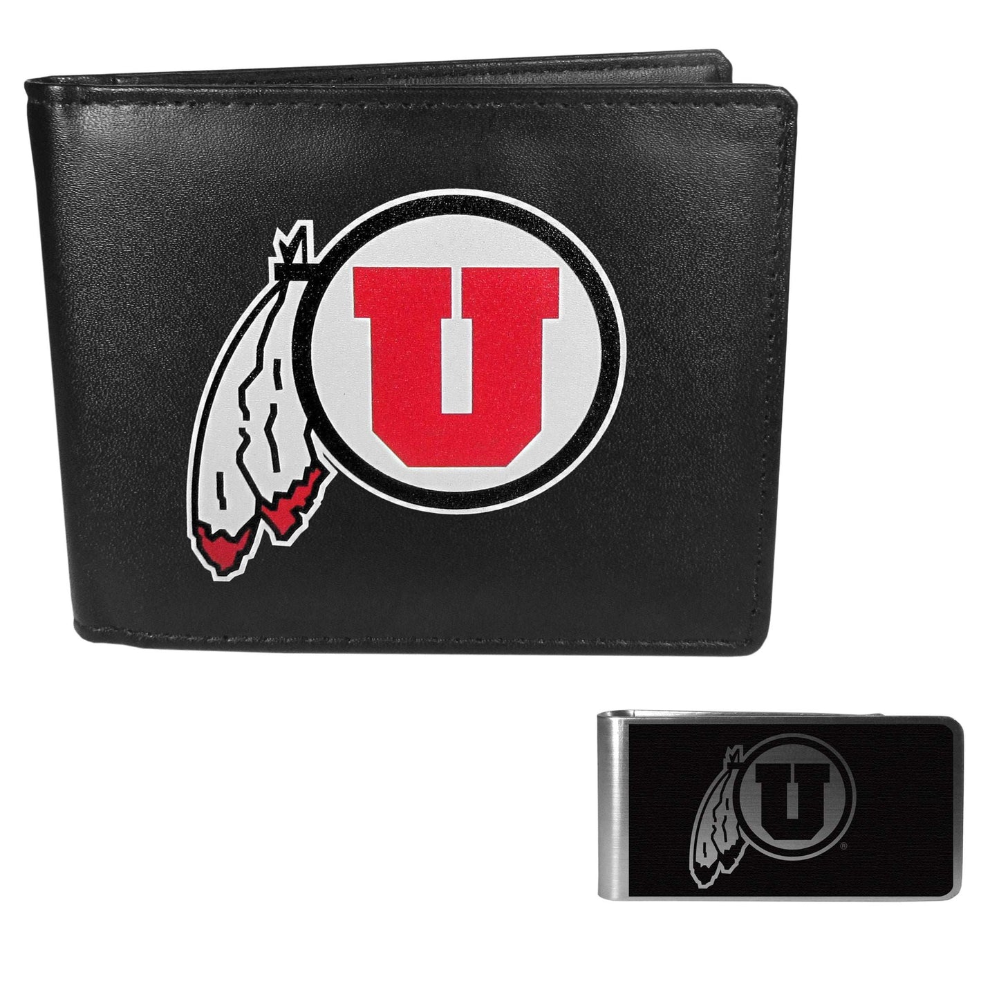 Utah Utes Bi-fold Wallet & Black Money Clip - Utah Utes - Flyclothing LLC