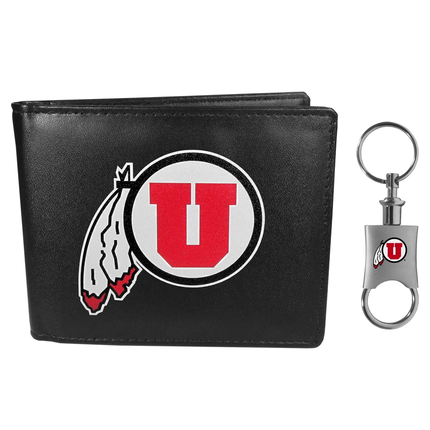 Utah Utes Bi-fold Wallet & Valet Key Chain - Utah Utes - Flyclothing LLC