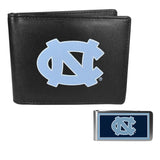 N. Carolina Tar Heels Bi-fold Wallet & Color Money Clip