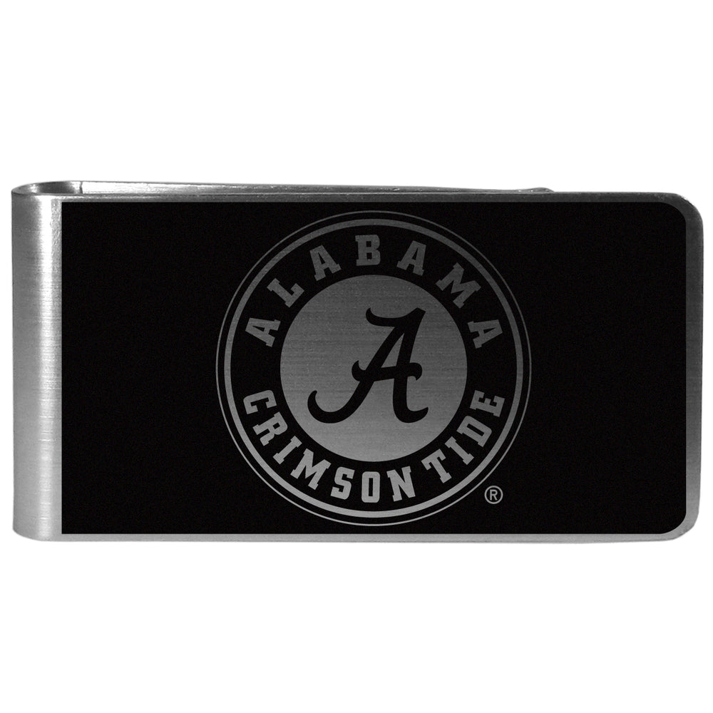 Alabama Crimson Tide Black and Steel Money Clip