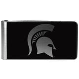 Michigan St. Spartans Leather Bi-fold Wallet & Black Money Clip