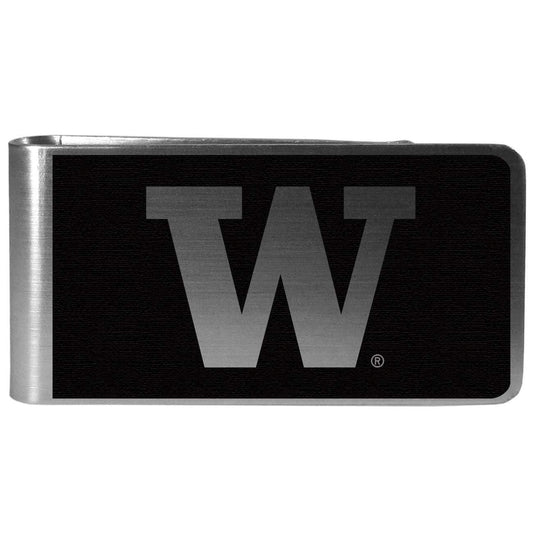 Washington Huskies Black and Steel Money Clip - Washington Huskies - Flyclothing LLC
