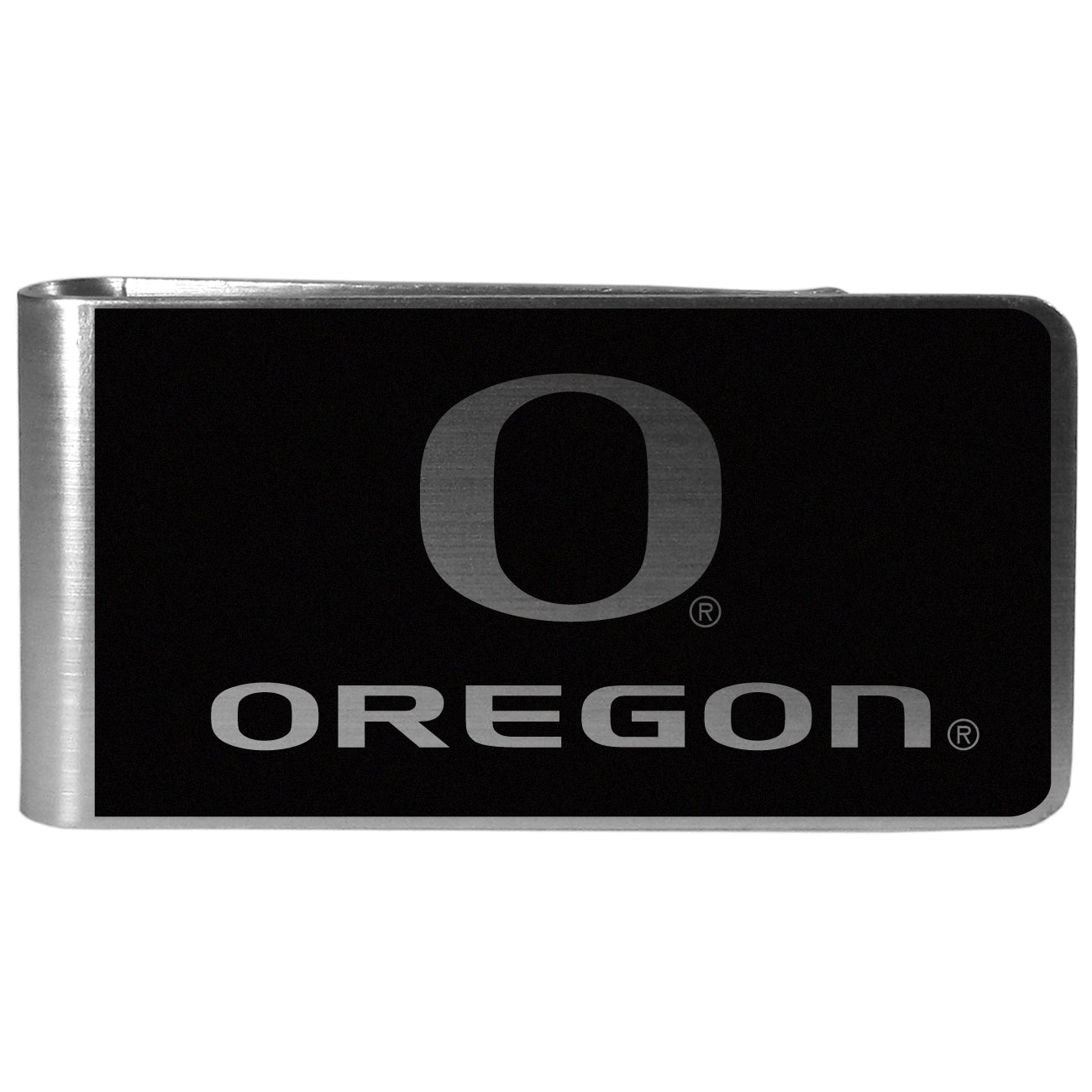 Oregon Ducks Black and Steel Money Clip