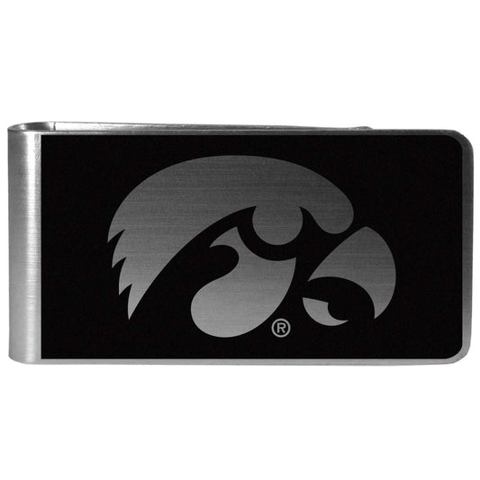 Iowa Hawkeyes Black and Steel Money Clip - Iowa Hawkeyes - Flyclothing LLC
