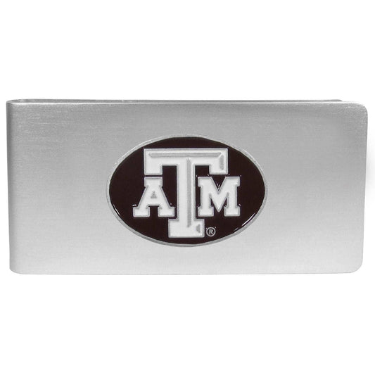 Texas A & M Aggies Brushed Metal Money Clip - Texas A & M Aggies - Flyclothing LLC