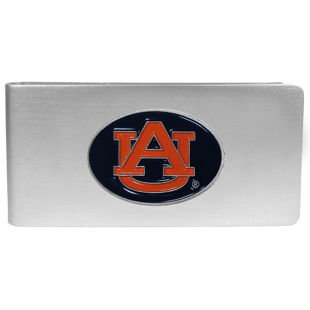 Auburn Tigers Brushed Metal Money Clip