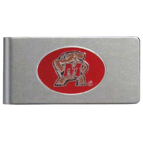 Maryland Terrapins Brushed Metal Money Clip - Maryland Terrapins - Flyclothing LLC
