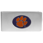 Clemson Tigers Brushed Metal Money Clip
