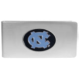 N. Carolina Tar Heels Brushed Metal Money Clip