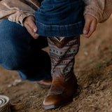TuffRider Women String Embroidered Leather Square Toe Western Boots - Breeches.com - Flyclothing LLC