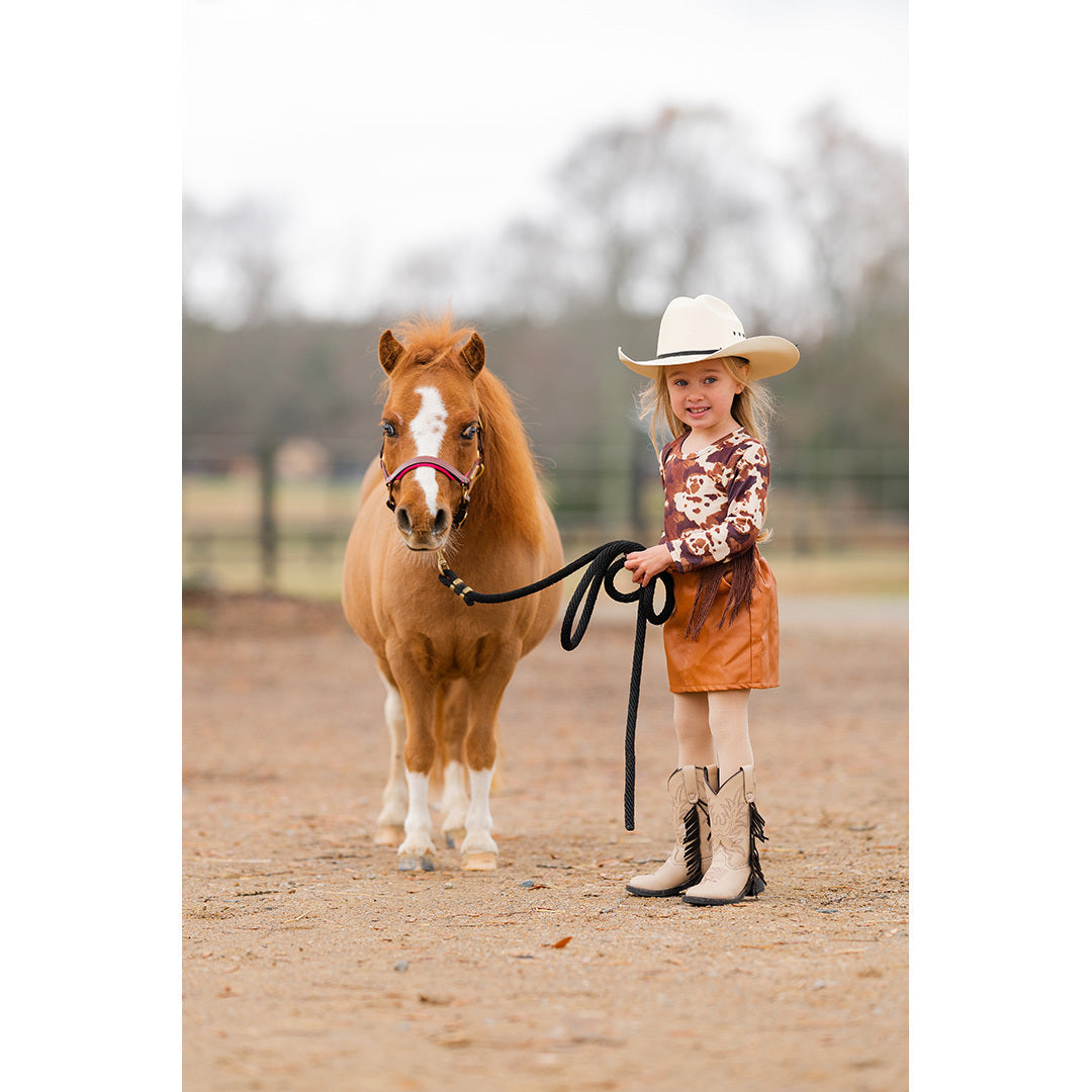 TuffRider Toddler Tan Fringe Bootie