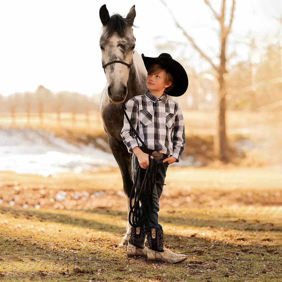 TuffRider Children's Black Snake in My Boot Western Leather Boots - Breeches.com - Flyclothing LLC