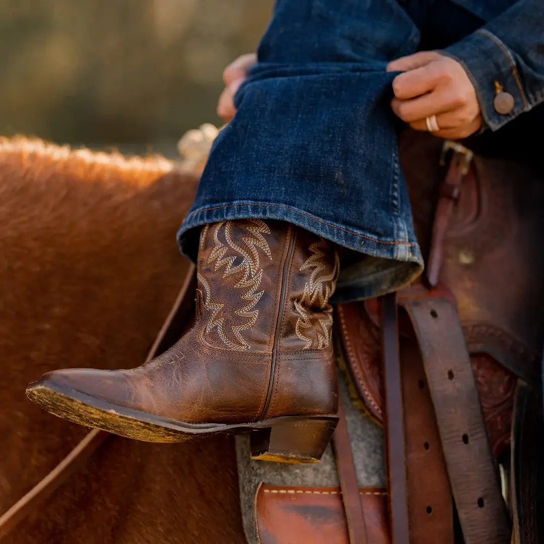 TuffRider Women Moran Leather Square Toe Western Boots - Breeches.com - Flyclothing LLC