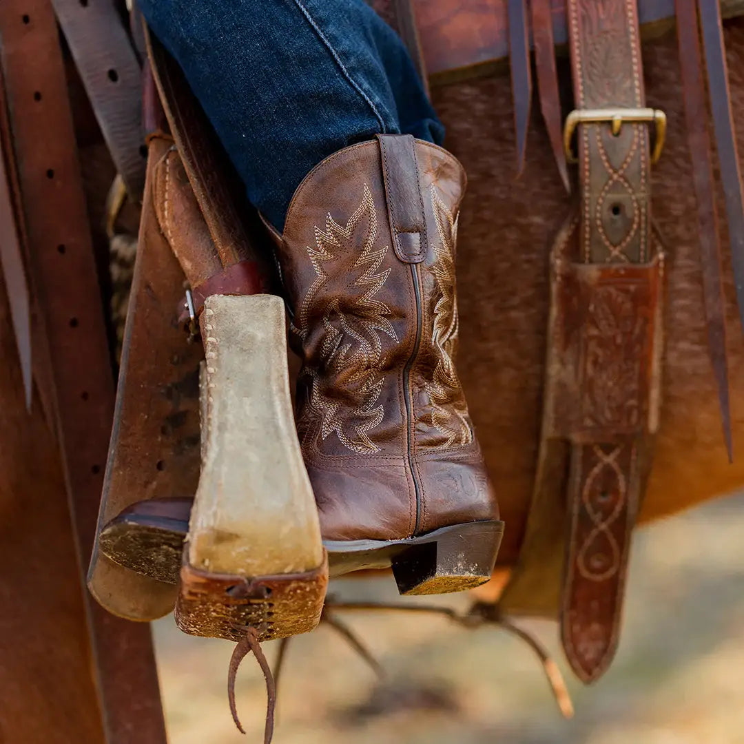TuffRider Women Moran Leather Square Toe Western Boots - Breeches.com - Flyclothing LLC