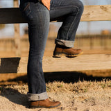 TuffRider Women Leigh Embroidered Barbwire Leather Round Toe Western Boots - Breeches.com - Flyclothing LLC