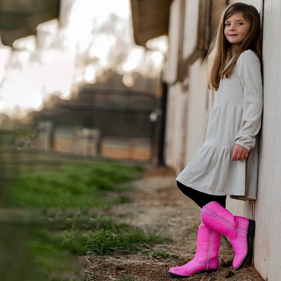 TuffRider Children's Pink Glitter Western Boot - Breeches.com - Flyclothing LLC