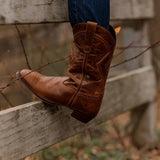 TuffRider Women Colter Embroidered Leather Square Toe Western Boots - Breeches.com - Flyclothing LLC