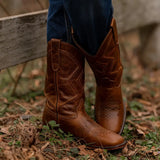 TuffRider Women Colter Embroidered Leather Square Toe Western Boots - Breeches.com - Flyclothing LLC