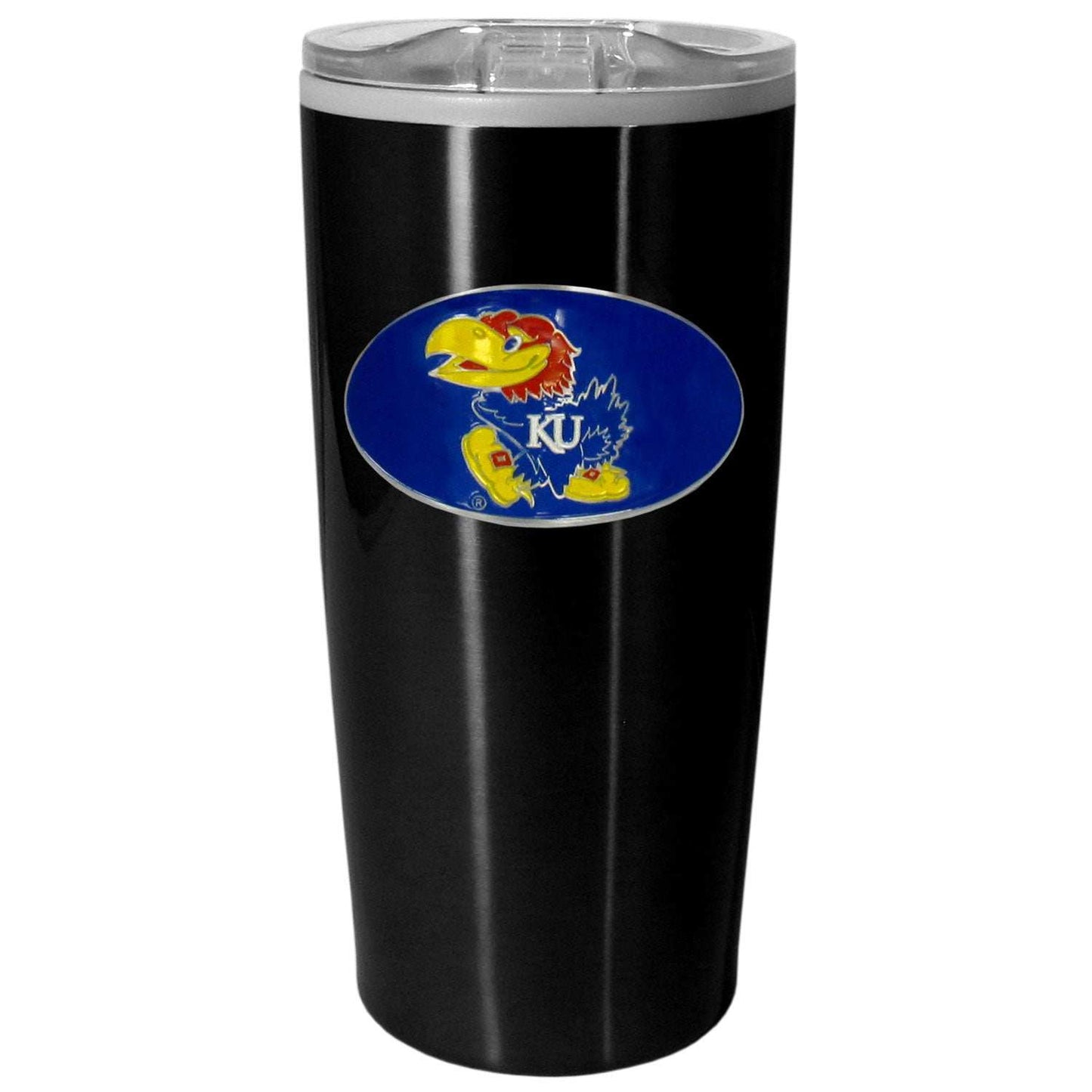 Kansas Jayhawks Black Travel Mug - Kansas Jayhawks - Flyclothing LLC