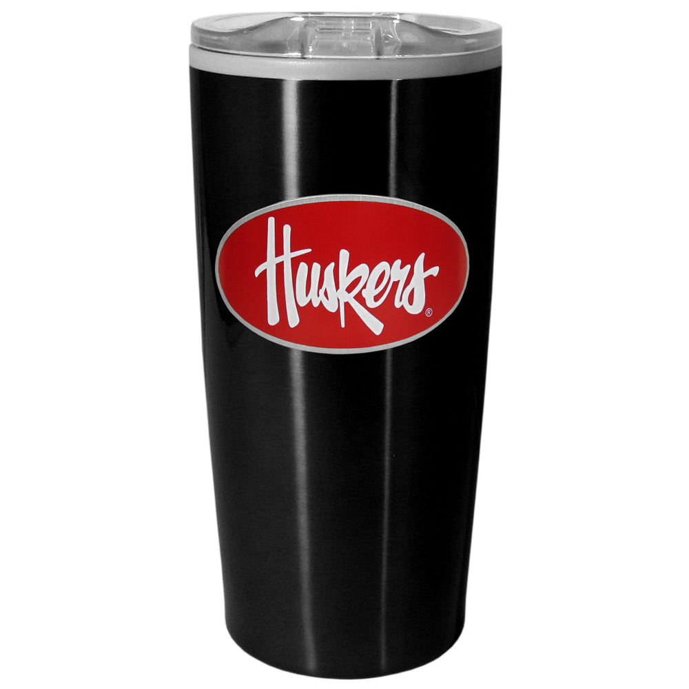 Nebraska Cornhuskers Black Travel Mug