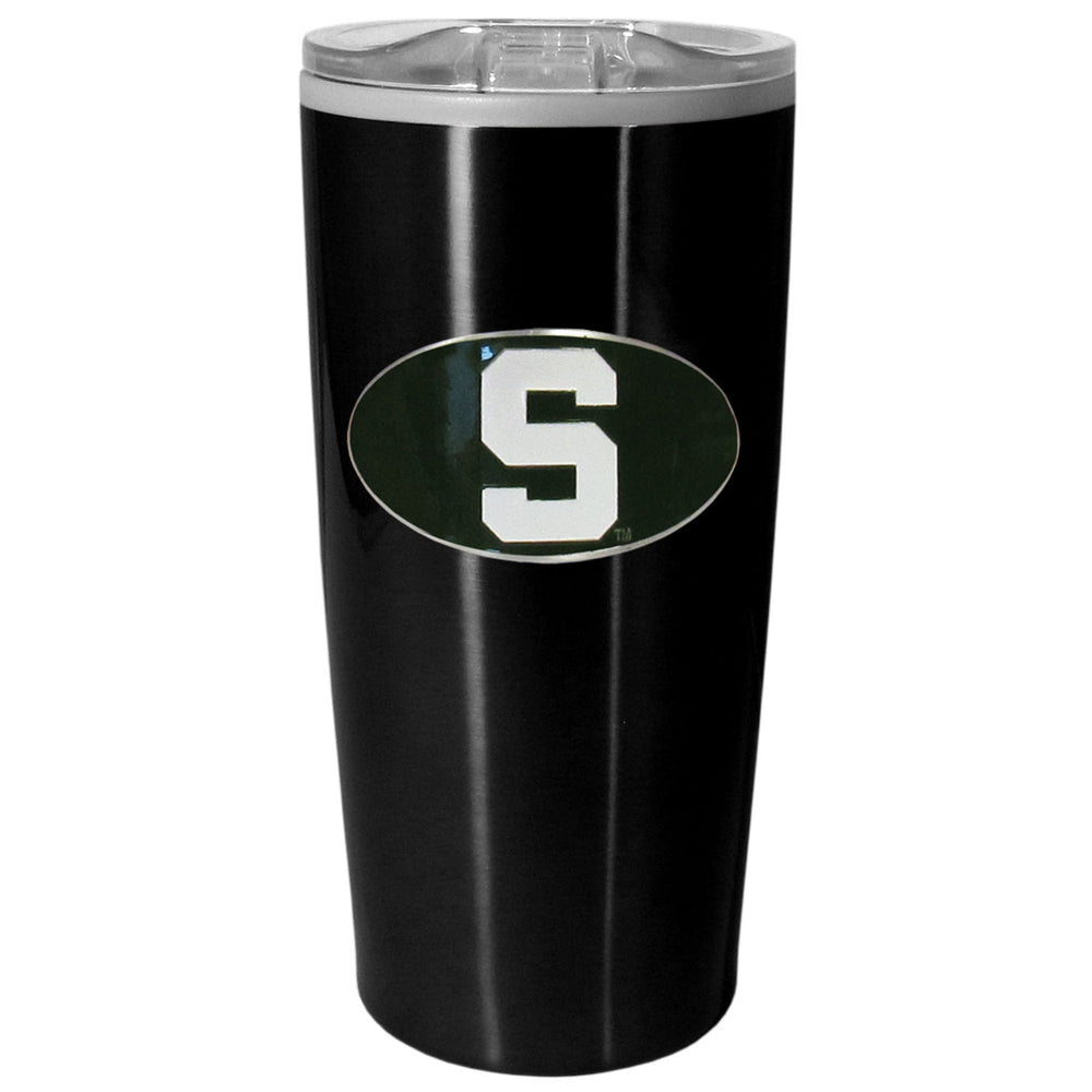 Michigan St. Spartans Black Travel Mug