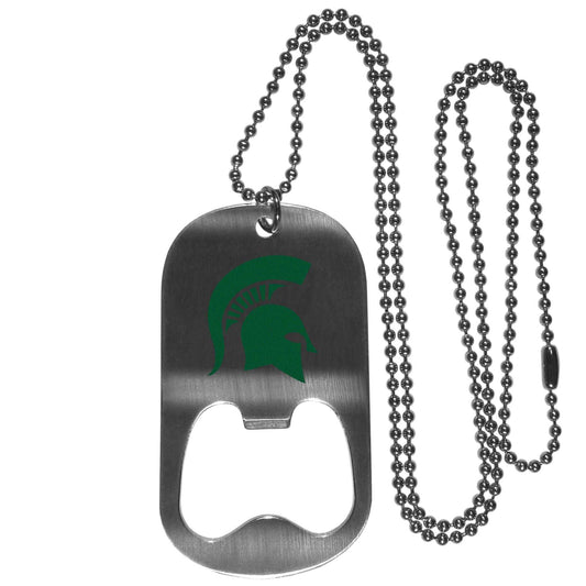 Michigan St. Spartans Bottle Opener Tag Necklace - Michigan St. Spartans - Flyclothing LLC