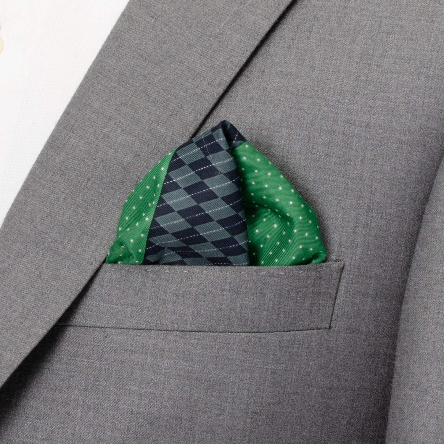 Argyle Dot Multi Pocket Square - Cufflinks.com - Flyclothing LLC