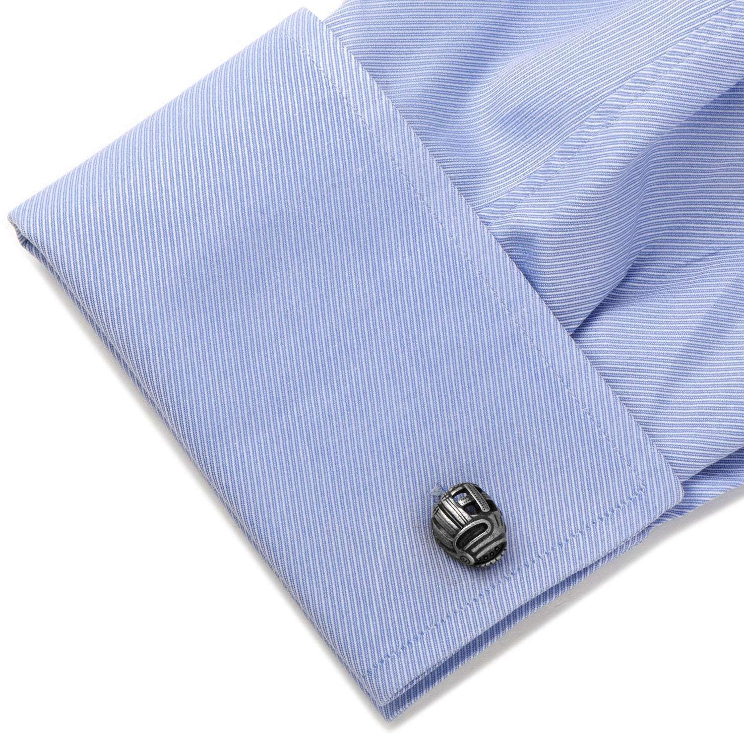 Baseball and Glove Antique Silver Cufflinks - Cufflinks.com - Flyclothing LLC
