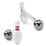 Bowling Pin & Ball 3D Cufflinks - Cufflinks.com - Flyclothing LLC