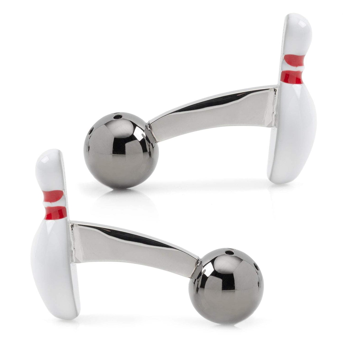 Bowling Pin & Ball 3D Cufflinks - Cufflinks.com - Flyclothing LLC