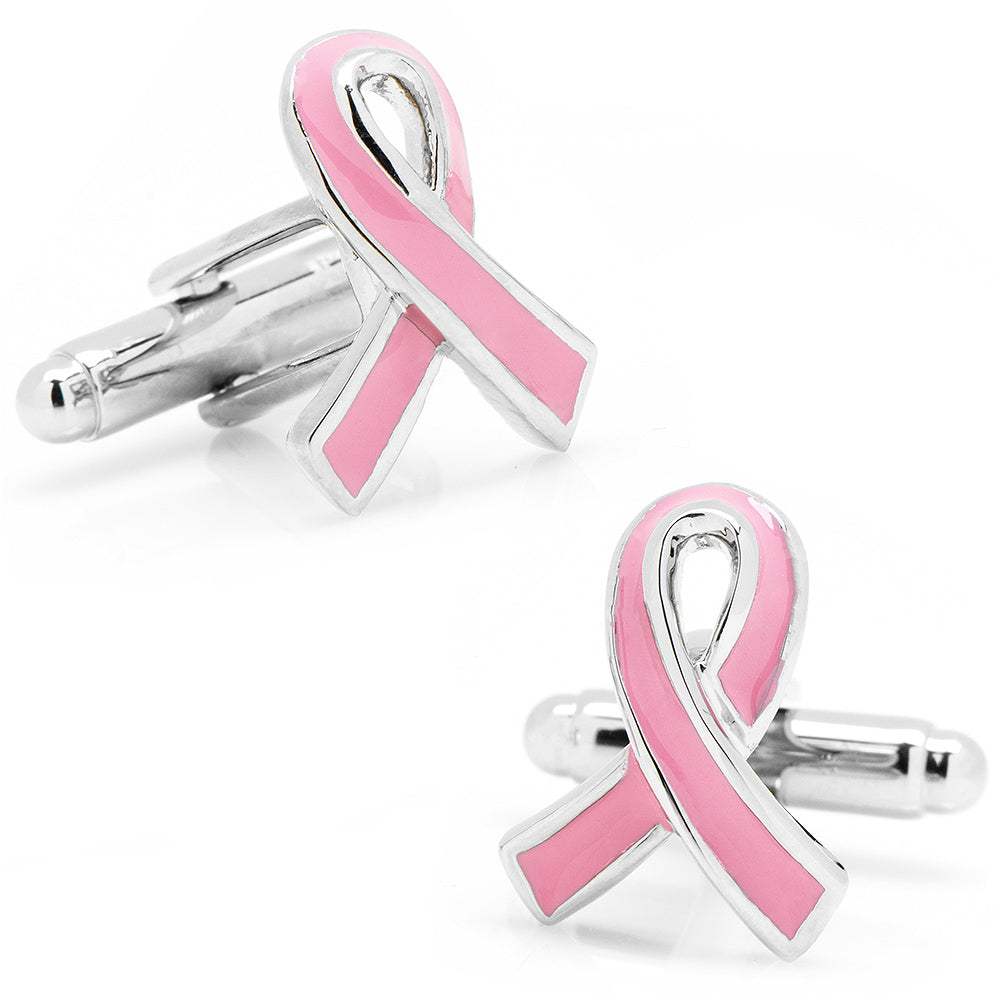 Pink Ribbon Breast Cancer Awareness Cufflinks - Cufflinks.com - Flyclothing LLC