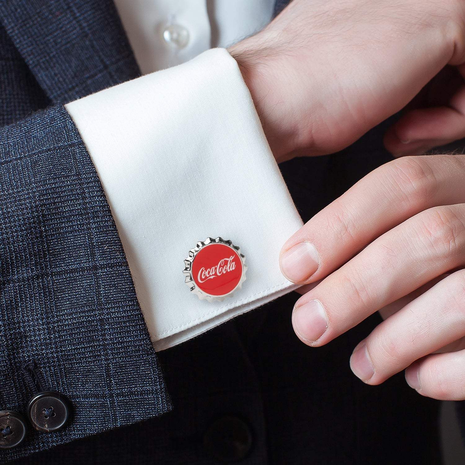 Coca-Cola Bottle Cap Cufflinks - Cufflinks.com - Flyclothing LLC