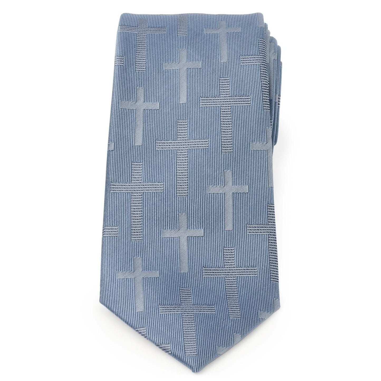 Blue Textured Cross Men's Tie - Cufflinks.com - Flyclothing LLC