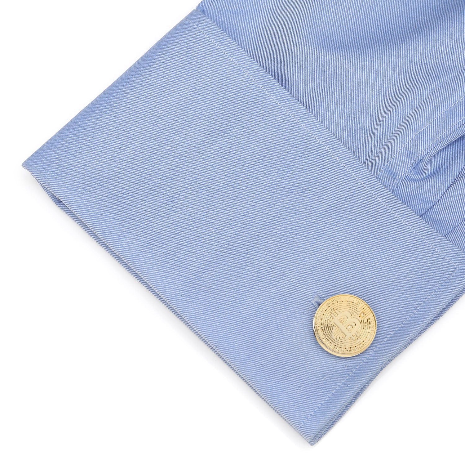 Crypto Bitcoin Debossed Cufflink - Cufflinks.com - Flyclothing LLC