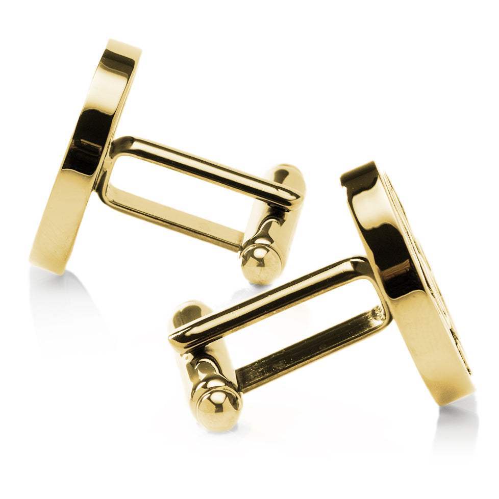 Crypto Bitcoin Debossed Cufflink - Cufflinks.com - Flyclothing LLC