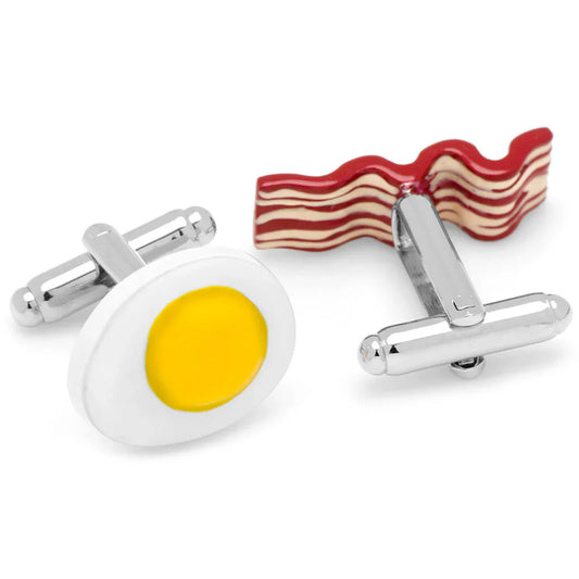 Bacon and Eggs Breakfast Cufflinks - Cufflinks.com - Flyclothing LLC