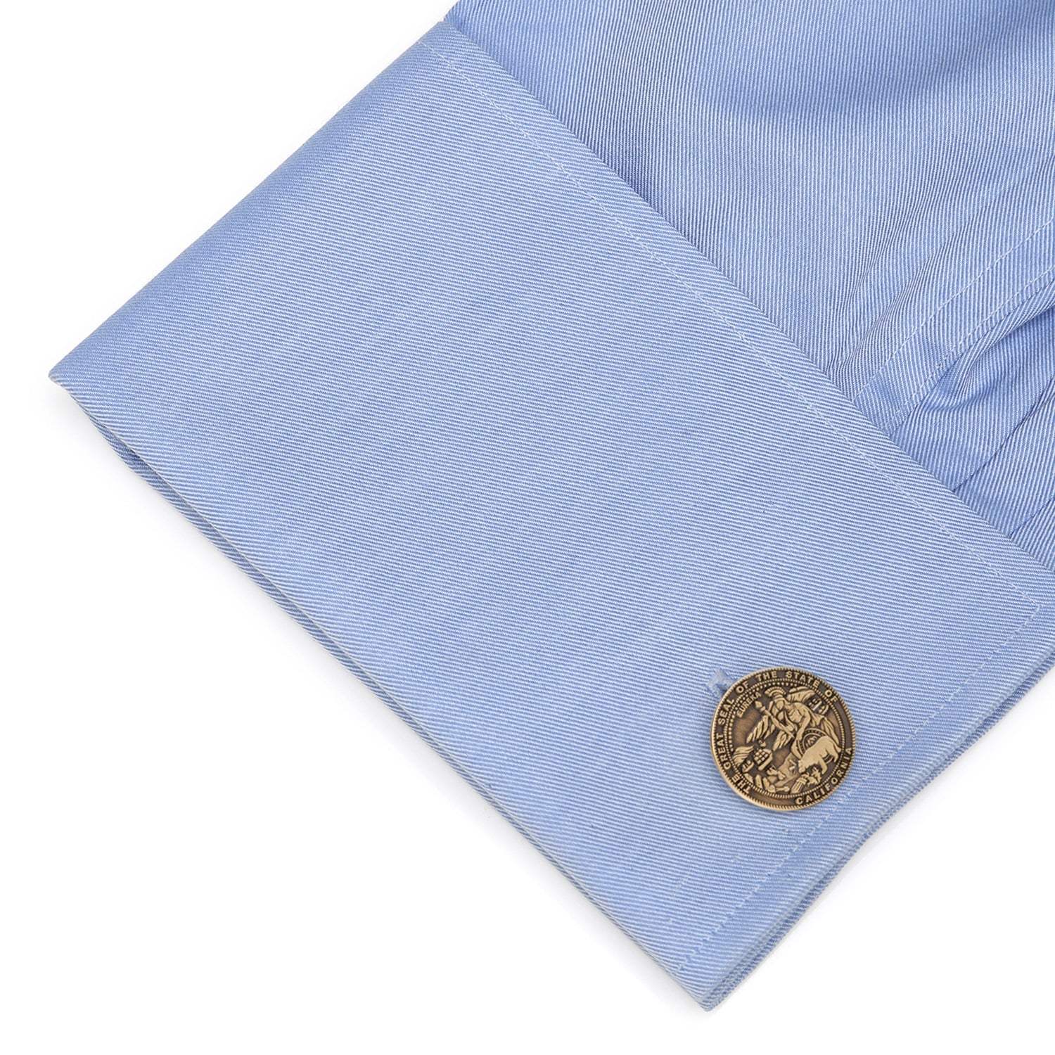 California Seal Embossed Cufflink - Cufflinks.com - Flyclothing LLC