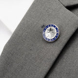 Blue Compass Lapel Pin - Cufflinks.com