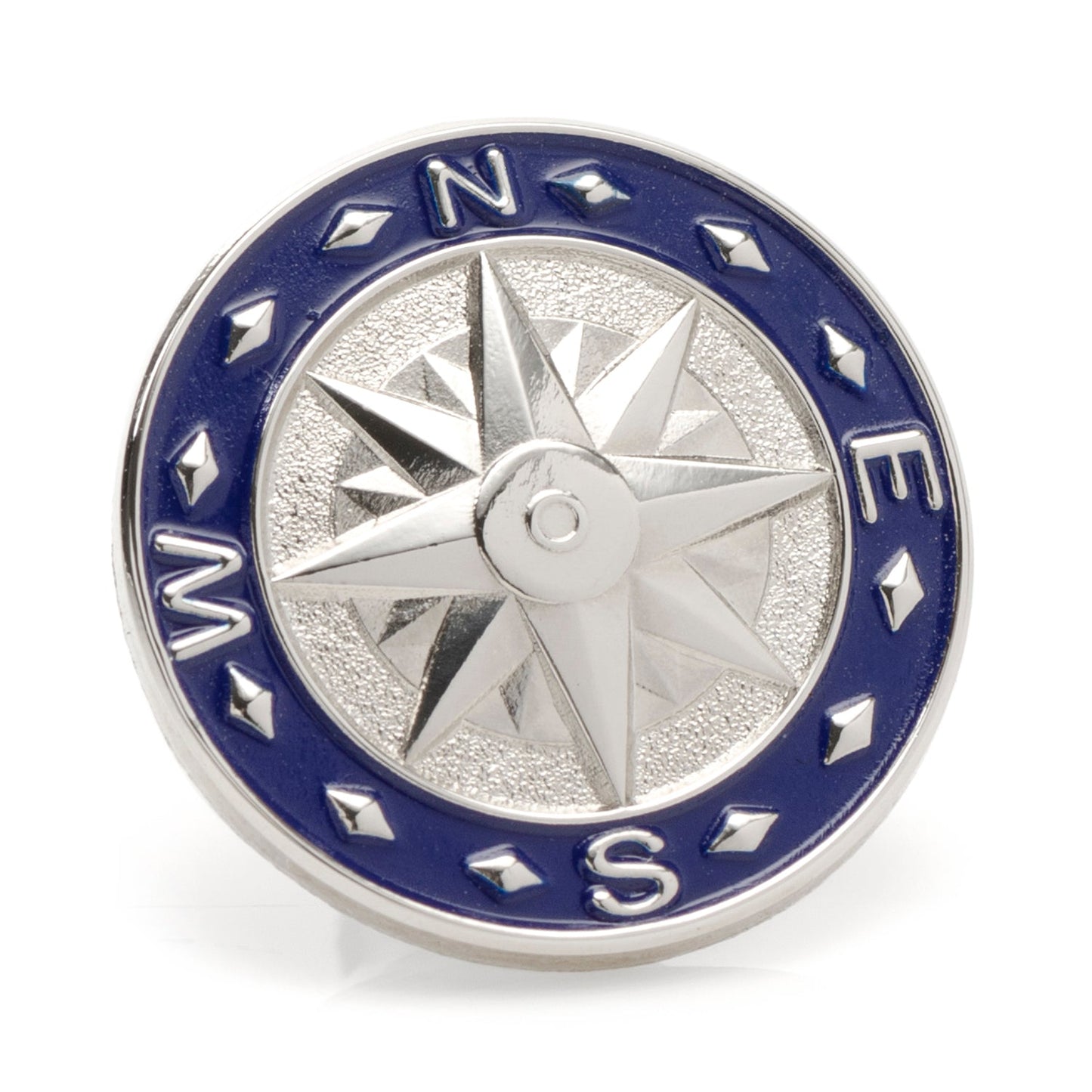 Blue Compass Lapel Pin - Cufflinks.com