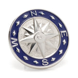 Blue Compass Lapel Pin - Cufflinks.com