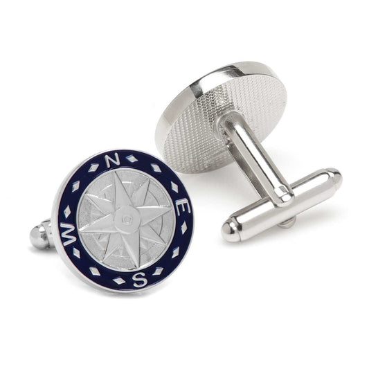 Blue Compass Cufflinks - Cufflinks.com - Flyclothing LLC