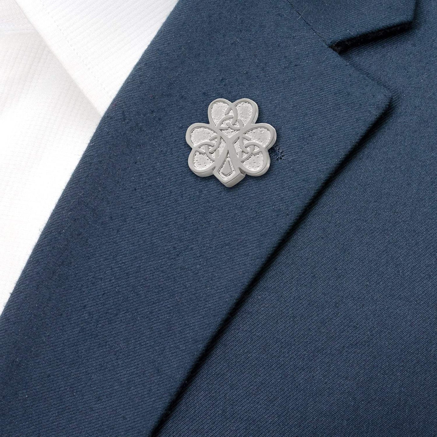 Celtic Knot Shamrock Lapel Pin - Cufflinks.com - Flyclothing LLC