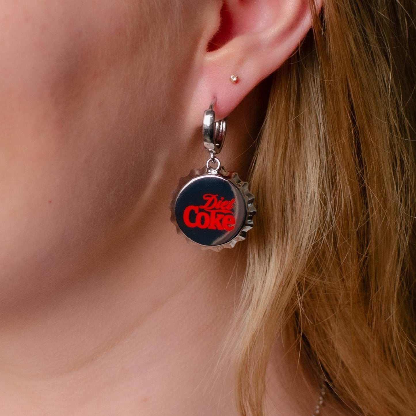 Diet Coke® Bottle Cap Earrings - Cufflinks.com - Flyclothing LLC