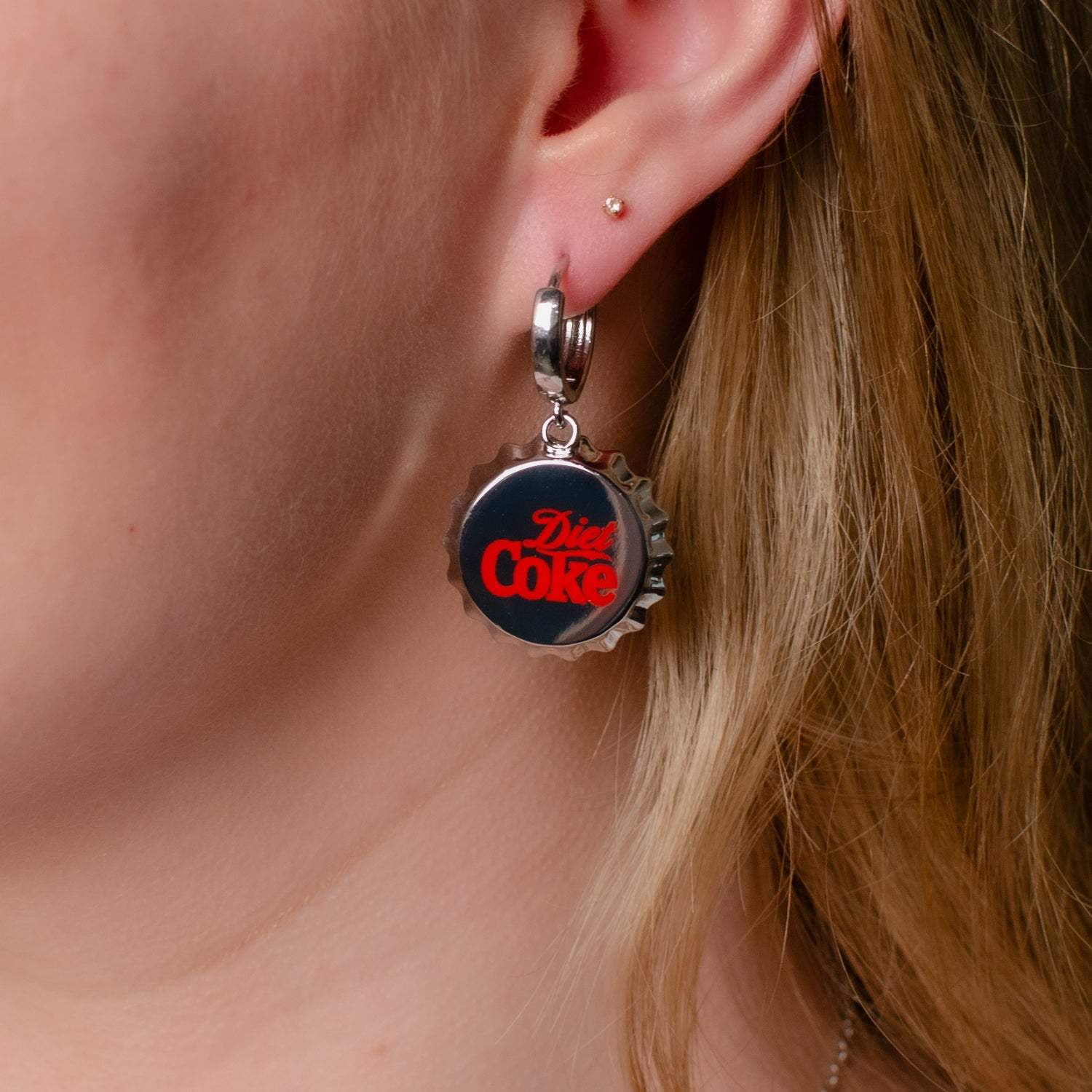 Diet Coke® Bottle Cap Earrings - Cufflinks.com - Flyclothing LLC