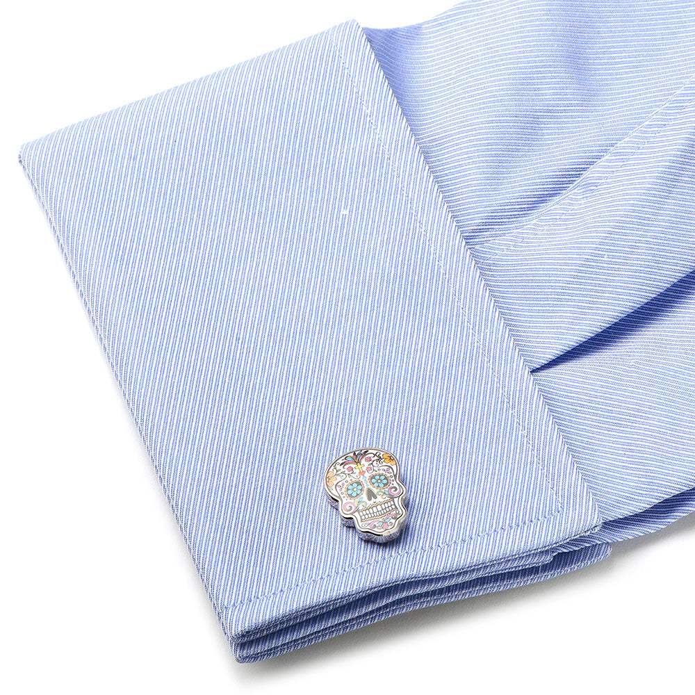 Day of the Dead Skull Cufflinks - Cufflinks.com - Flyclothing LLC