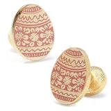 Decorative Dark Blush Egg Cufflinks - Cufflinks.com - Flyclothing LLC