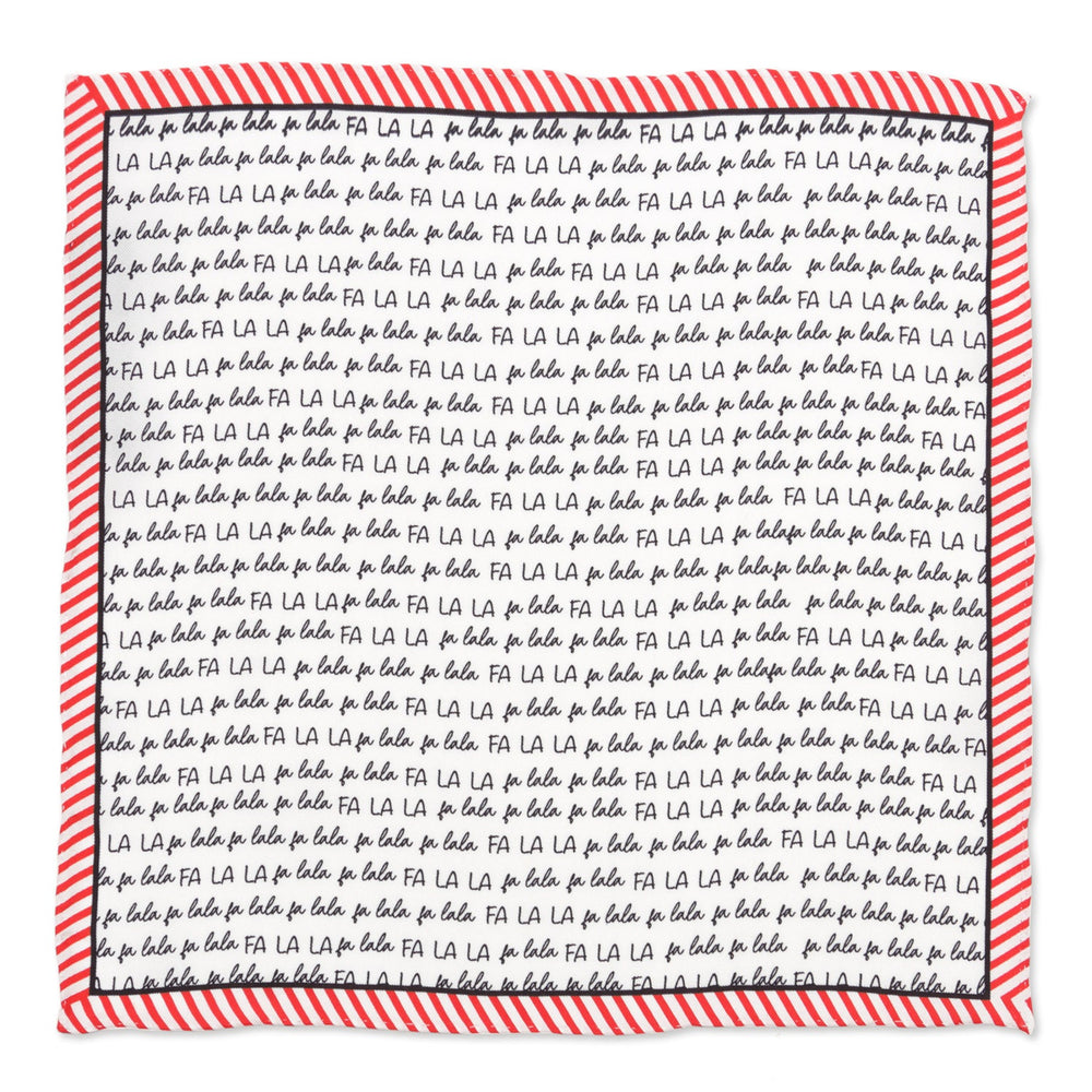 Fa La La Holiday Pocket Square - Cufflinks.com - Flyclothing LLC