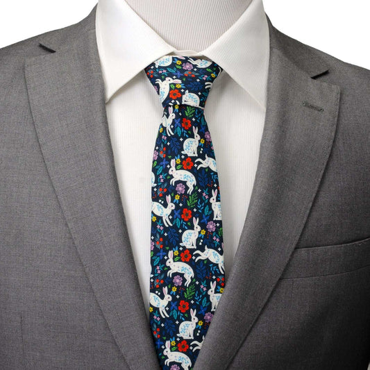 Floral Rabbit Men's Tie - Cufflinks.com - Flyclothing LLC